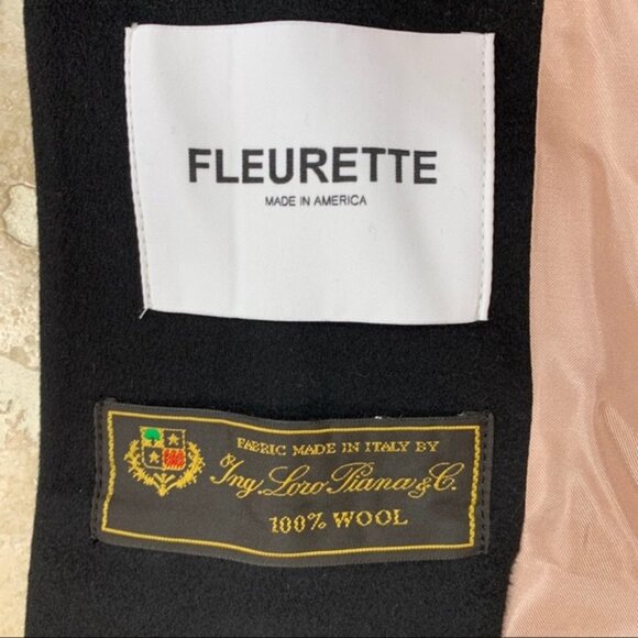 Fleurette Stand Collar Wool Car Coat - Picture 6 of 7